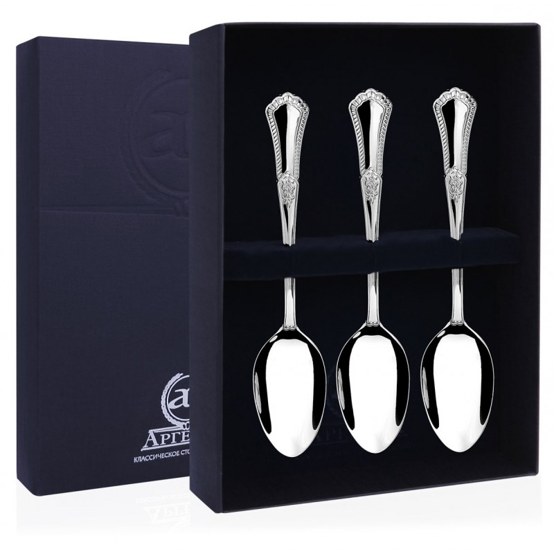 Серебряный набор «Фаворит» 3 чайные ложки