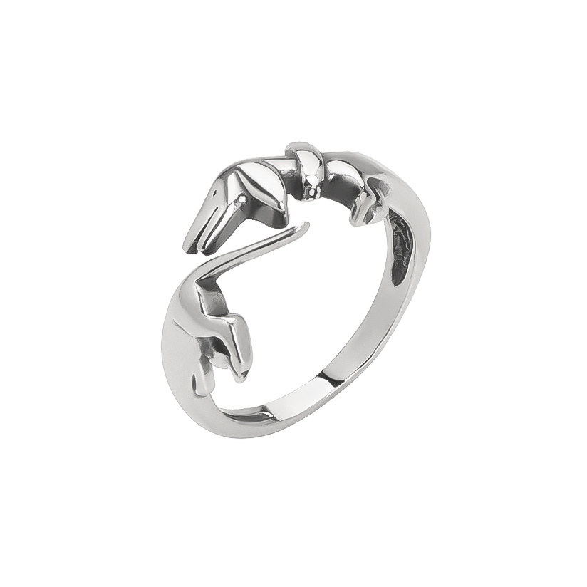 Серебряное кольцо «Такса»