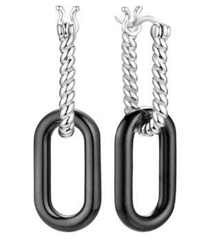 Серьги из серебра с керамикой