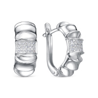 Серьги из серебра с фианитами Серьги из серебра с фианитами