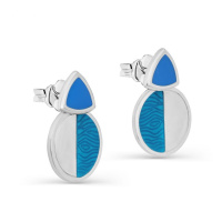 Серьги из серебра с эмалью Серьги из серебра с эмалью