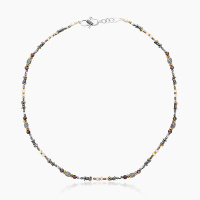 Колье из серебра с камнем гранат Колье из серебра с камнем гранат