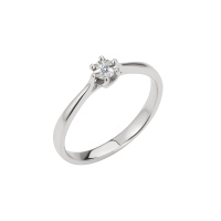 Кольцо из серебра с бриллиантом