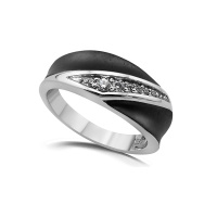 Кольцо из серебра с белыми топазами