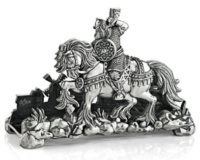 Серебряная салфетница «Богатырская сила»