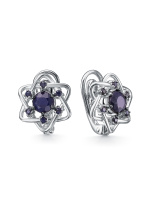 Серьги из серебра с сапфиром Серьги из серебра с сапфиром