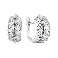 Серебряные серьги с фианитами
