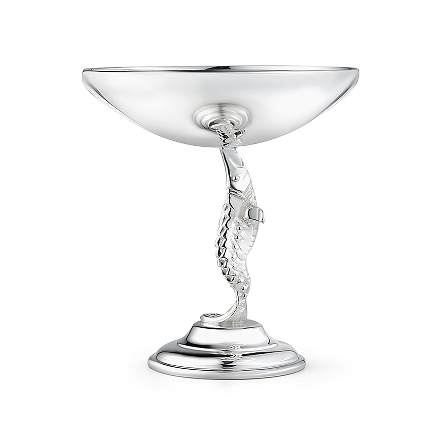 Серебряная икорница «Осетр»