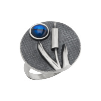 Кольцо из серебра с опалом «Камыши» Кольцо из серебра с опалом «Камыши»