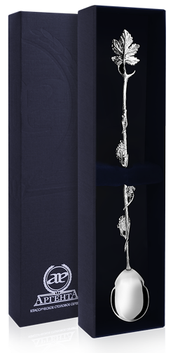 Серебряная ложка для напитков «Виноград»