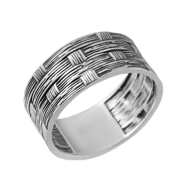 Серебряное кольцо «Плетень»