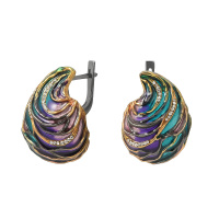 Серебряные серьги «Волна» Серебряные серьги «Волна»