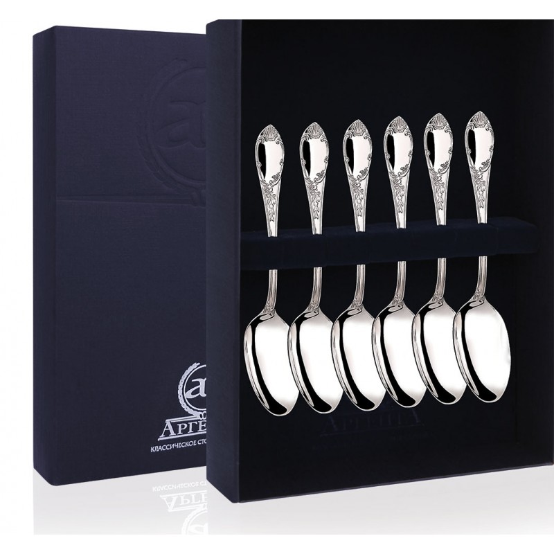 Серебряный набор «Престиж» 6 кофейных ложек