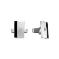 Серебряные запонки с эмалью и фианитами Серебряные запонки с эмалью и фианитами