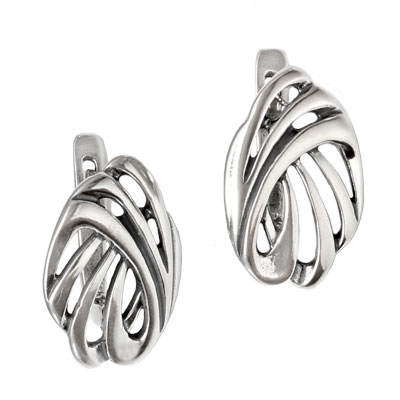 Серебряные серьги «Обруч»