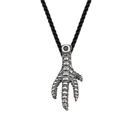 Подвеска из серебра с фианитом «Куриная лапка»