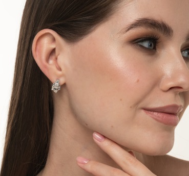 Серебряные серьги «Розы»