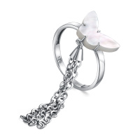 Кольцо из серебра с перламутром «Бабочка» Кольцо из серебра с перламутром «Бабочка»