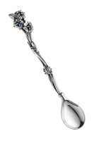 Чайная ложка «Незабудки» из серебра