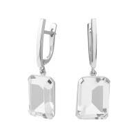 Серьги из серебра с горным хрусталем Серьги из серебра с горным хрусталем