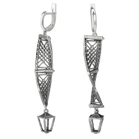 Серьги из серебра «Литейный»