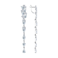 Серьги из серебра с фианитами Серьги из серебра с фианитами