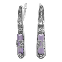 Серьги из серебра с аметистом «Гранада» Серьги из серебра с аметистом «Гранада»