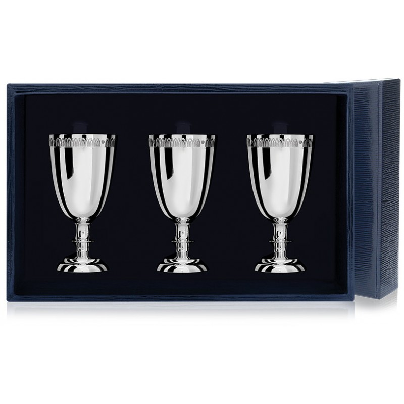 Серебряный набор рюмок «Император» - 3 предмета