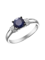 Серебряное кольцо с сапфиром «Мария» Серебряное кольцо с сапфиром «Мария»