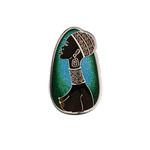 Брошь-подвеска из серебра «Кения»