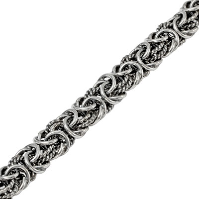 Серебряный плоский браслет «Кардинал»