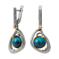 Серьги из серебра с гранатом Серьги из серебра с гранатом