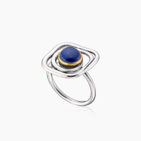 Кольцо из серебра с камнем лазурит