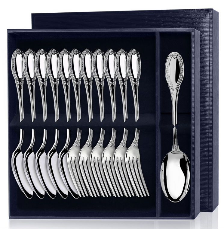 Серебряный набор «Император» 12 предметов ложки и вилки