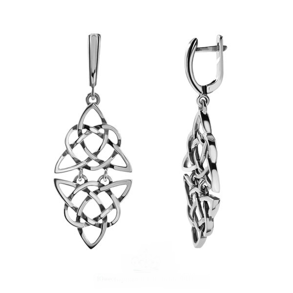 Серьги из серебра «Триглав»