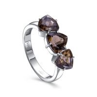 Кольцо из серебра с раухтопазом Кольцо из серебра с раухтопазом