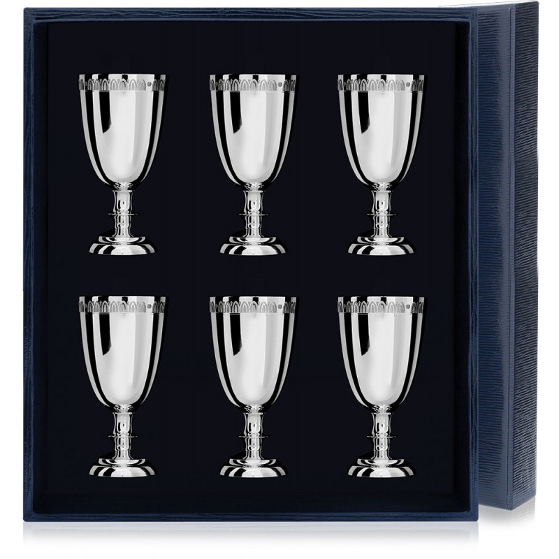 Набор серебряных рюмок «Император» - 6 предметов