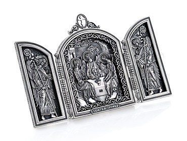 Серебряный складень «Святая Троица»