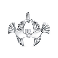 Серебряная подвеска с фианитами «Птицы» Серебряная подвеска с фианитами «Птицы»