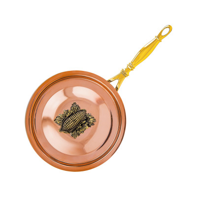 Меднный сотейник «Кукуруза» с крышкой