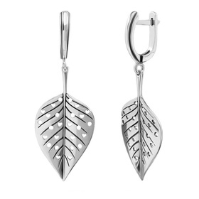 Серебряные серьги «Листья»