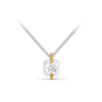 Серебряное колье с муассанитом