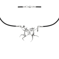 Серебряное колье «Танец»