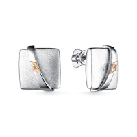 Серьги из серебра с бриллиантом