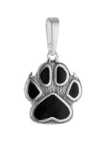Серебряная подвеска с эмалью «Лапка» Серебряная подвеска с эмалью «Лапка»