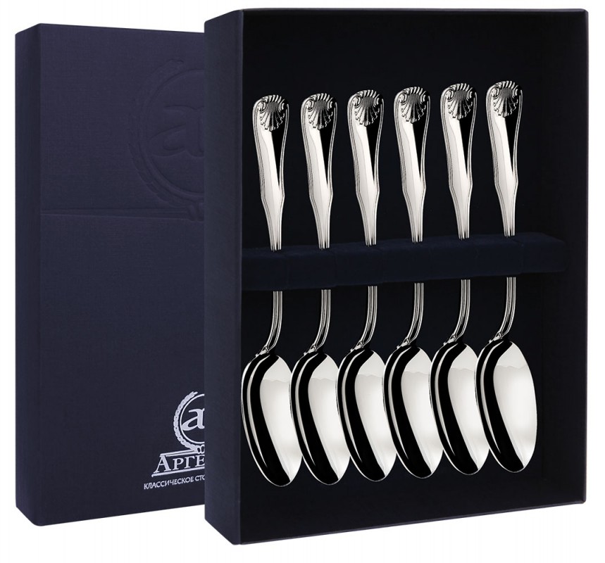 Серебряный набор «Визит» 6 чайных ложек