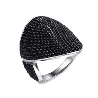 Кольцо из серебра «Черный элемент» Кольцо из серебра «Черный элемент»