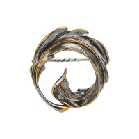 Брошь из серебра с позолотой