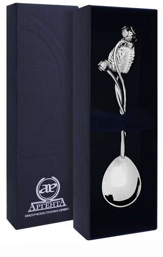 Серебряная чайная ложка «Кувшинка»