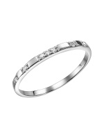 Серебряное кольцо с сапфором и фианитами